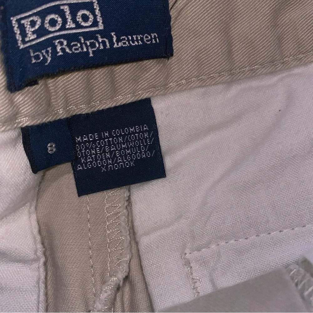 Polo Ralph Lauren Pants Slacks‎ Chinos Straight Leg Flat Front Logo Tan Boys 8